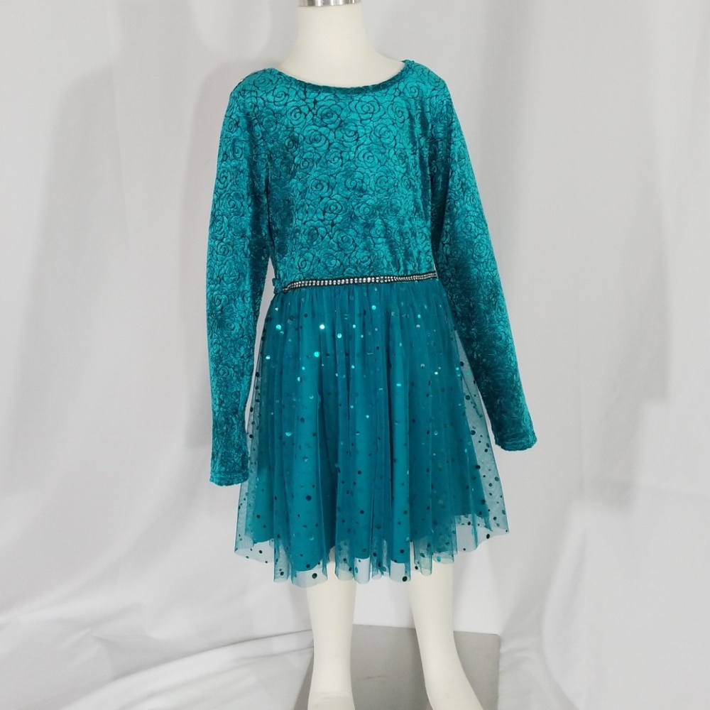 Dollie & Me Turquoise Girl's Skirted top